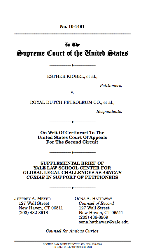 kiobel vs royal dutch petroleum essay Why the supreme court just killed off a whole category of human rights suits kiobel v royal dutch petroleum kiobel suggests that the supreme. kiobel vs royal dutch petroleum essay Why the supreme court just killed off a whole category of human rights suits kiobel v royal dutch petroleum kiobel suggests that the supreme.